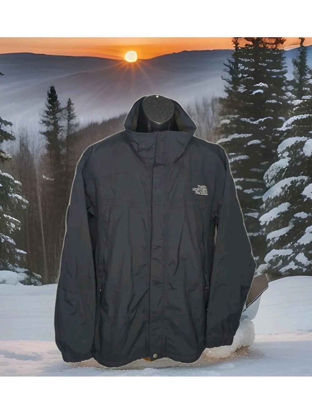 The North Face HyVent Heavy Ski Shell Jacket Mens XL X-Large Black Waterproof